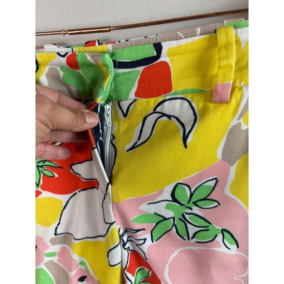 Trina Turk Women’s Floral Bermuda Shorts Multicolor Cotton Blend Summer Size 2 - Picture 4 of 13